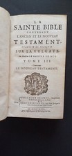  La Sainte Bible, 1717,  Le Maistre de Saci  le Nouveau Testament G. Desprez. BE