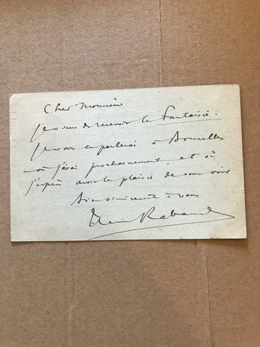 Henri rabaud carte autographe - carte,