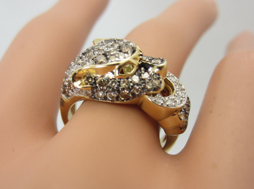 Bague panthère diamant - panthère, en