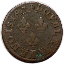 Henri IV Double tournois 1607 A Paris