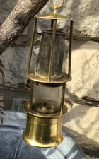Rare petite LAMPE MINEUR Lanterne Sûreté Mines Eclairage LUMINAIRE Laiton propre