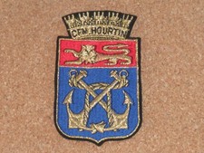 ECUSSON BRODE TISSU C.F.M. HOURTIN, militaire