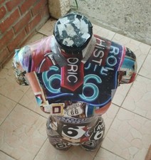 Buste Mannequin déco vintage H 81cm Mots Clés Couture Tricot Route 66