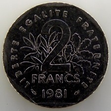 Semeuse 2 Francs - Cuivre-Nickel - TTB - 1981 - France - Pièce de monnaie [FR]