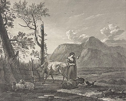 Fileuse karel dujardin graveur - karel,