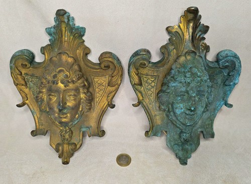 Mascaron meuble paire - mascaron,