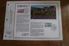 feuillet CEF 1977 premier 1er jour EUROPA CONSEIL EUROPE STRASBOURG 401