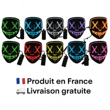 Masque de purge a LED Lumineux Halloween – 3 Modes Flash – Purge Party Festival