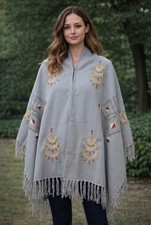 Poncho Artisanal Boucle