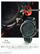 PUBLICITE ADVERTISING 116  2011   la montre TW Steel  Cool Black
