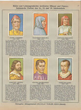 ITALIAN POETS XIV XV XVI Cent. DANTE PETRARQUE BOCCACE ARIOSTE MACHIAVEL TOBLER 