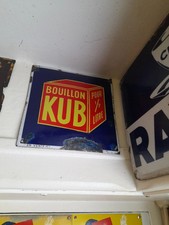 ancienne plaque émaillée bouillon kub