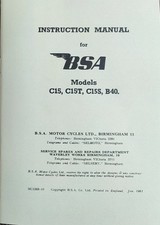 Manuel moto bsa - moto, b40