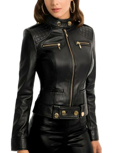 Veste cuir pour femme - en,