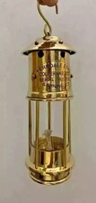 Lampe à pétrole mineure en laiton ancienne lanterne de bateau nautique bateau...