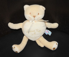 DOUDOU SUCRE D'ORGE CHAT BEIGE  DEUX MILLE ET UN PETITS BONHEURS 22 cm TTBE