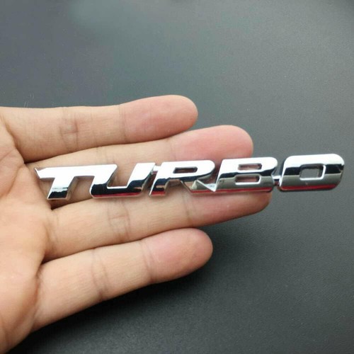 Turbo logo silver chrome - 3d,