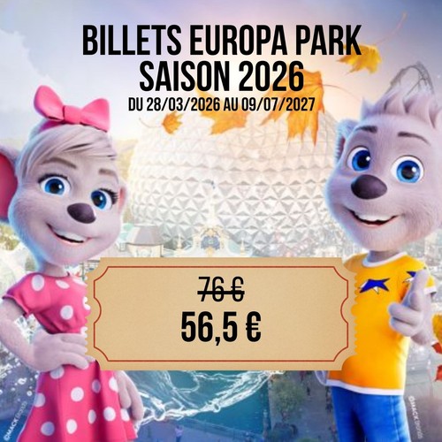 Billets journée europa - 2x,