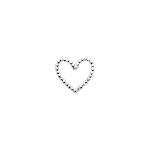 Pendentif coeur boules - pendentif, argent