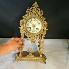 🔅 ancienne pendule en bronze & autre métal a restauré