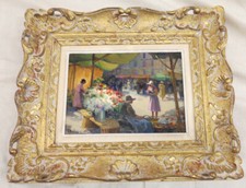 1950′ Tableau “Marché Aux Fleurs” Balmigère
