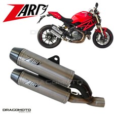 MONSTER 1100 EVO DUCATI 2011 2012 ZARD Pot échappement OVERLAP Titane RC ZDU1...