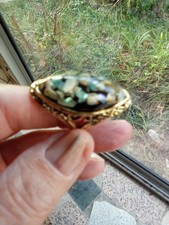 grose bague n9 ovale pelure d'ormeau