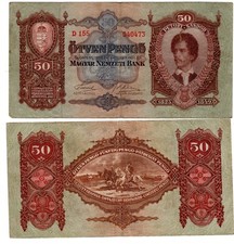 HONGRIE HUNGARY Billet 50