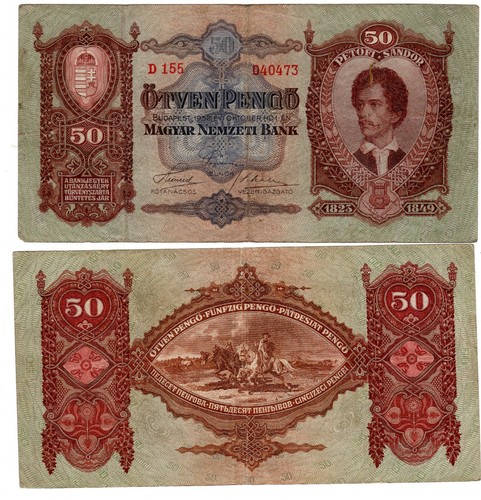 Hongrie hungary billet - hongrie, 50