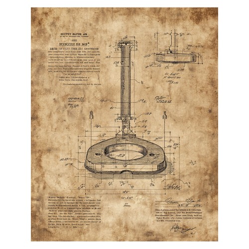 Affiche vintage dessin - affiche, de