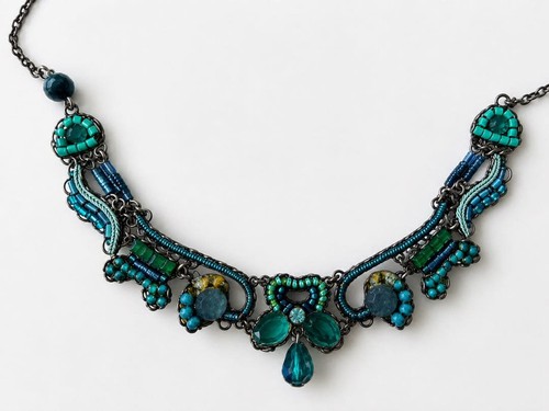 Collier cristal perlé - cristal,