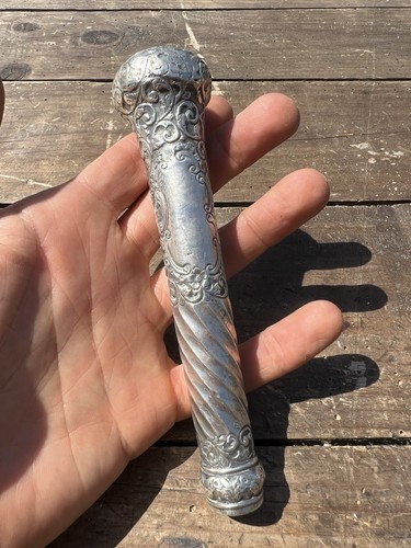 Pommeau ombrelle argent - pommeau,