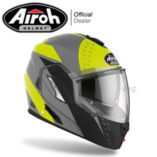 Casque Moduler Ouvrant Moto AIROH Rev 19 Leaden Yellow Matt TAILLE XS 53 CM