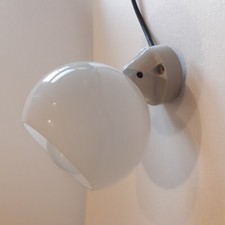 Applique faïence globe ancienne milieu XX° vintage Antique earthenware wall lamp