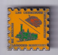 RARE PINS PIN'S .. TRAIN RAILWAYS SNCF TGV SUD MEDITERRANEE VAPEUR TIMBRE BIG~FH