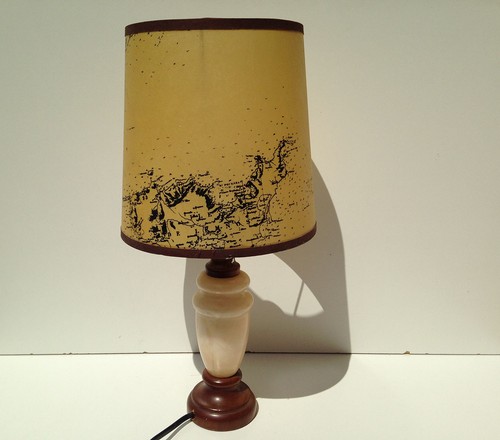 Lampe bois albâtre - lampe,
