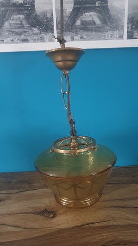 Ancien lustre abat jour - , verre