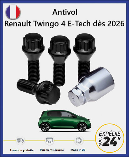 Ecrous antivol roues noir - antivol, de