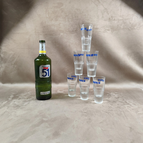 Lot verres à pastis - 6,