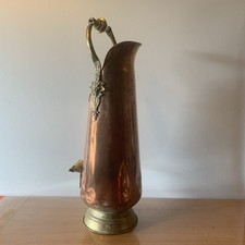  Porte Parapluie / Seau À Charbon Vintage en Cuivre et Laiton  