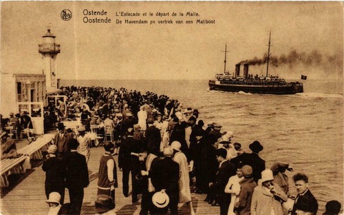 Cpa ostende estacade et - -,
