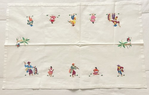 Vtg table runner - table, colorful