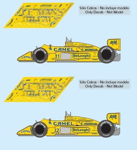 Décals lotus 99t - lotus, monaco