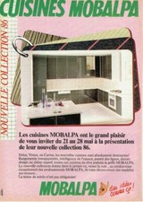 Publicité Advertising1020  1986 les nouvelles  cuisines Mobalpa 