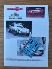 DECALS 1/43 SIMCA CG GARDERE