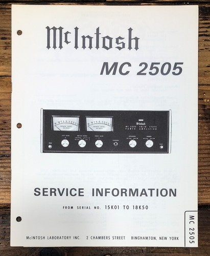 Mcintosh 2505 mc2505 - mcintosh,