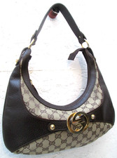 GUCCI  Sac à main    toile et