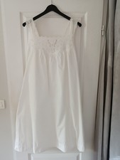 CHEMISE DE NUIT ANCIENNE LIN Coton BRODEE MAIN 1900