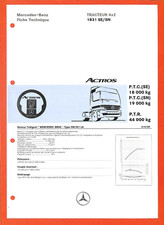 MERCEDES TRUCKS / ACTROS / TRACTEUR 4X2 / TYPE 1828 SE - SN / FICHE TECHNIQUE