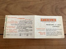 Brochure Ancienne N241 Fixalo Peinture À L Eau Lavable